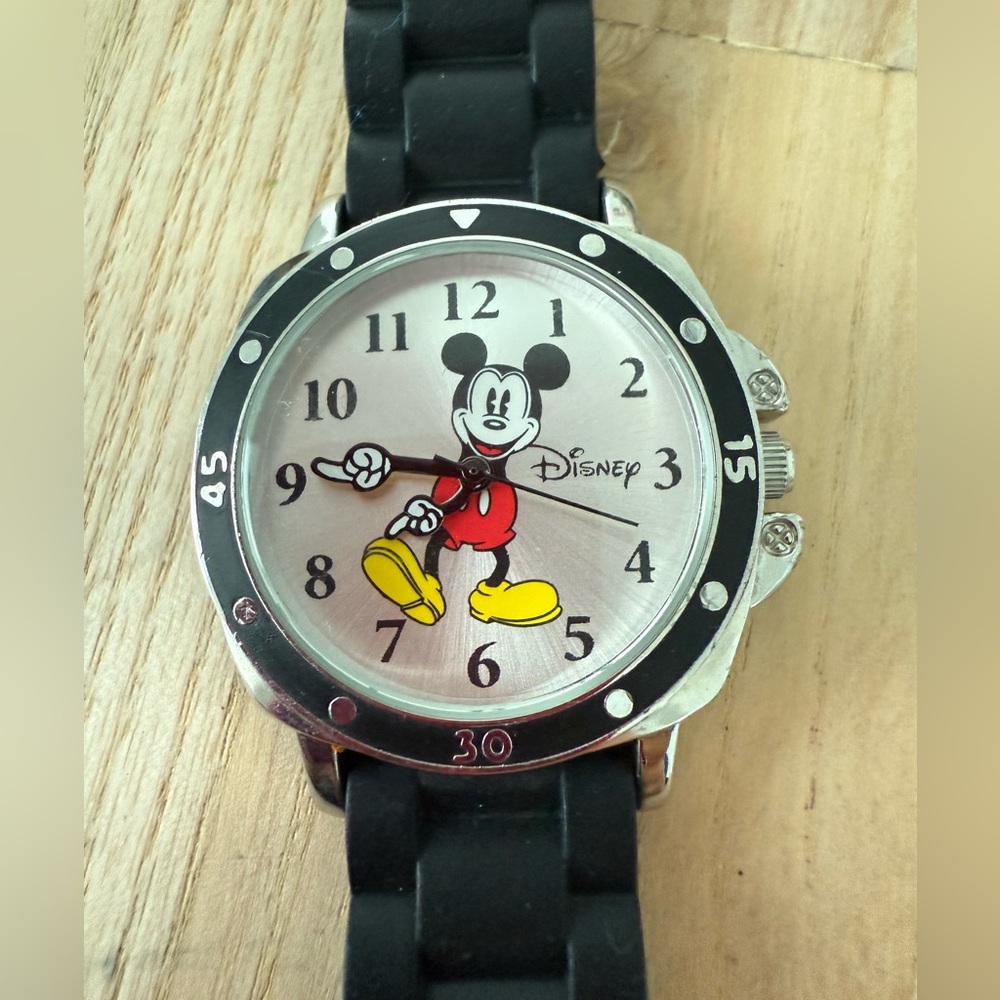 Kid’s Disney Mickey Mouse Black and Silver Watch